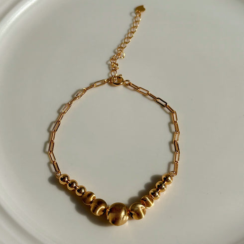 Smile Ball Bracelet – Gold Vermeil & Sterling Silver